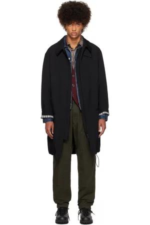 YOHJI YAMAMOTO Black Wool Gabardine N3B Coat