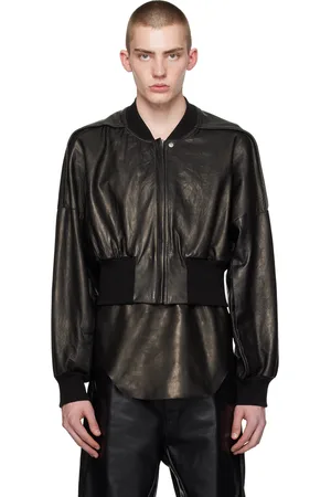 Rick Owens Black Flight Leather Jacket
