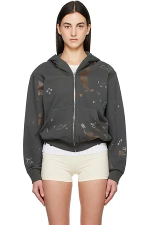 Praying Gray Mud Rhinestone Hoodie