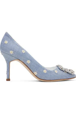 Manolo Blahnik Blue Hangisi 90 Heels