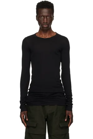 Rick Owens Black Porterville Rib Long Sleeve T-Shirt