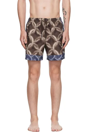 DRIES VAN NOTEN Brown Printed Swim Shorts