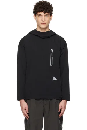 and wander Black Hybrid Warm Pocket Hoodie