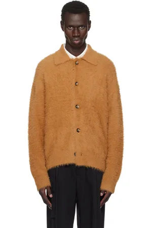 CMMN SWDN Tan Flynn Fluffy Cardigan
