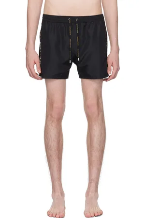 Balmain Black Embroidered Swim Shorts