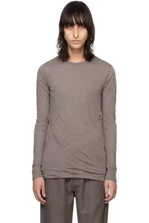 Rick Owens Gray Double Long Sleeve T-Shirt