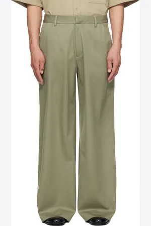 Entire Studios Khaki Wideleg Trousers