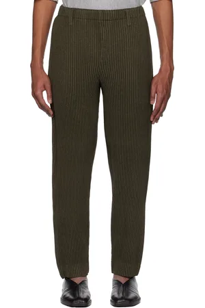 Issey Miyake Khaki Wool Like Light Trousers