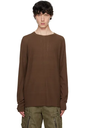 DEVOA Brown Long Sleeve Knit T-shirt