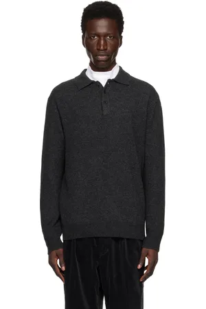 Beams Gray Knit 9G Polo