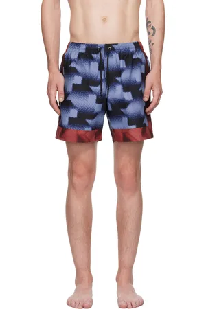 DRIES VAN NOTEN Blue Printed Swim Shorts
