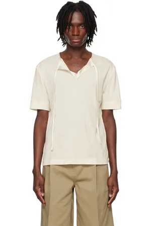 SYSTEM Off-White Satin Strap T-shirt
