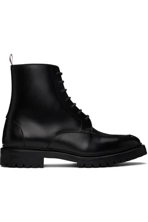 Thom Browne Black Commando Sole Apron Stitch Boots