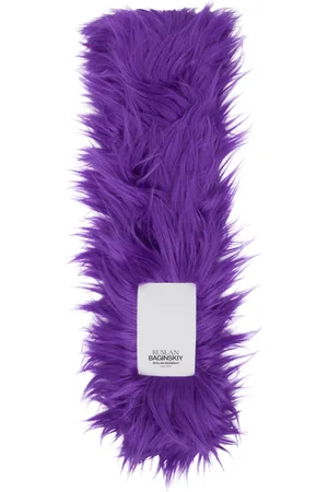 Ruslan Baginskiy Faux-Fur Logo-Patch Scarf