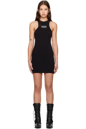 Vetements Black Oval Logo Tanktop Minidress