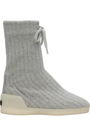 FEAR OF GOD Gray Moc Knit High Sneakers