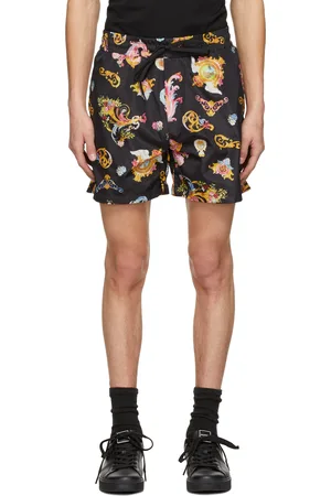 VERSACE Black Paisley Shorts