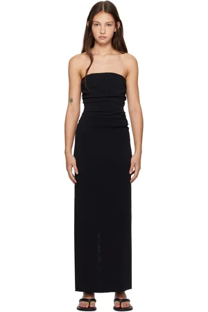 St Agni Strapless Tie Back Maxi Dress