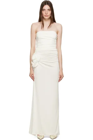 MAGDA BUTRYM White Flower Maxi Dress