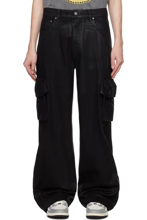 AMIRI Black Wax M65 Baggy Denim Cargo Pants