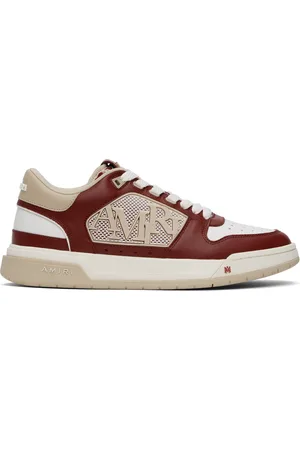 AMIRI Red & White Classic Low Sneakers