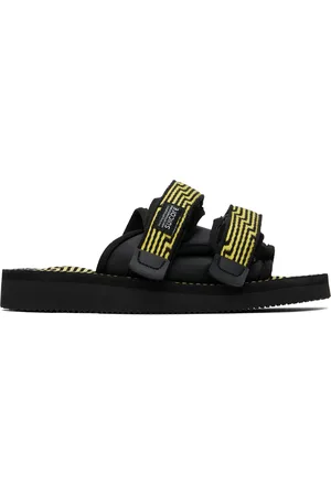 SUICOKE Black & Yellow MOTO-JC01 Sandals