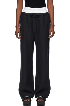 Alexander Wang Black Wide-Leg Sweatpants