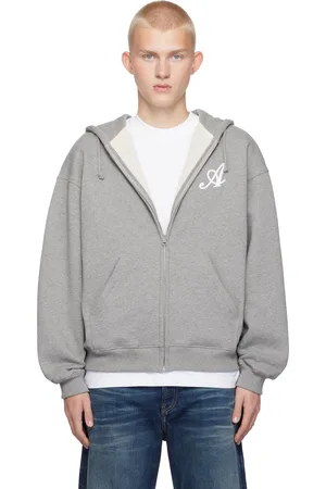 Axel Arigato Gray Maine Zip-Up Hoodie