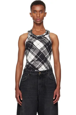 Jean Paul Gaultier Black & White Salopette Detail Tank Top