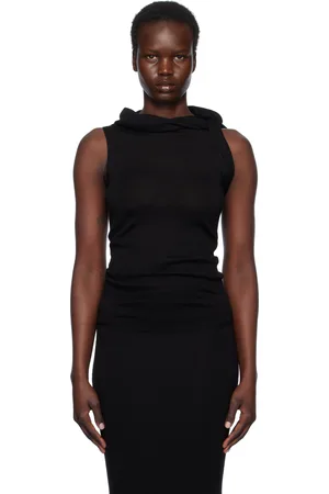 Rick Owens Black Hollywood Banded Tank Top