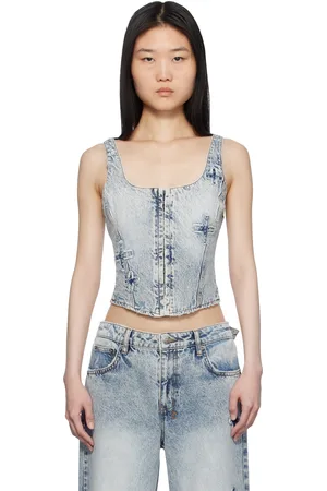 KSUBI Blue Gigi Bustier Klassic Kraftwerk Tank Top