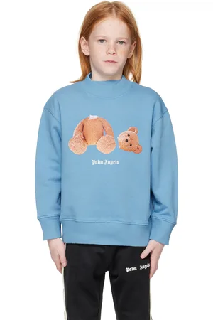 Palm Angels Kids Blue Bear Sweatshirt