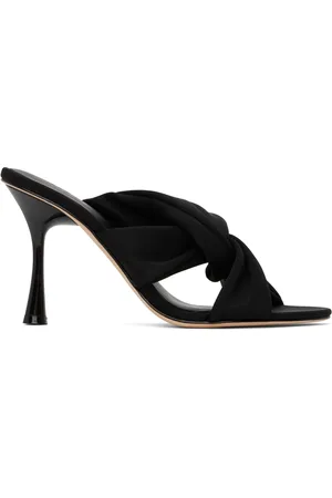 Studio Amelia Black Loop 90 Heeled Sandals