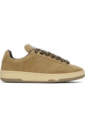 Lanvin Tan Suede Curb Lite Sneakers