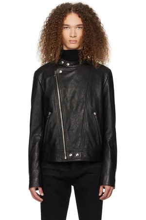 Balmain Black Zip Leather Jacket