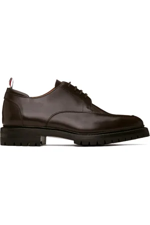 Thom Browne Brown Commando Sole Apron Stitch Derbys