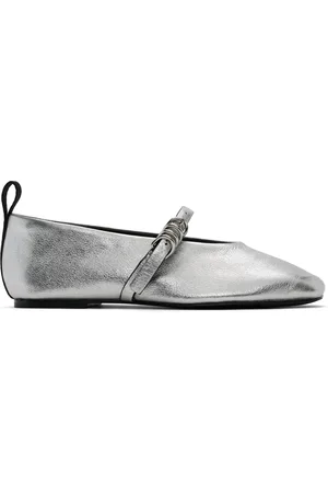 RAG&BONE Silver & Black Spire Mary Jane Ballerina Flats