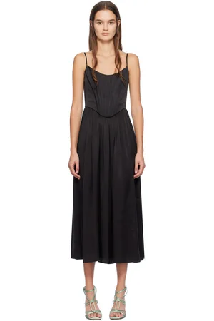 ZIMMERMANN Black Paneled Midi Dress