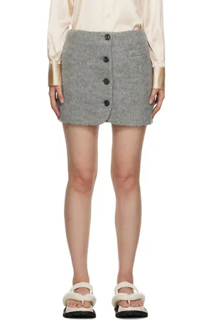 Helmut Lang Gray Blazer Miniskirt