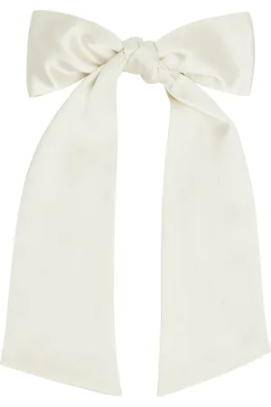 Sophie Buhai Off-White Oversized Bow Silk Hair Clip