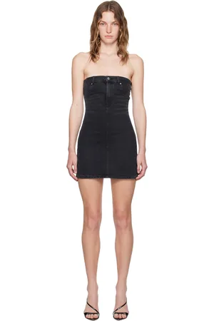 Alexander Wang Black Tube Denim Minidress