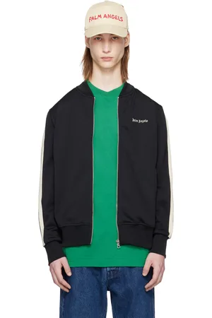 Palm Angels Black Striped Track Jacket