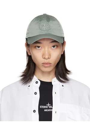 Stone Island Gray Nylon Metal Cap