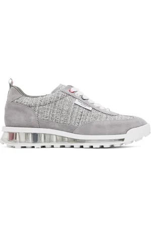Thom Browne Gray Cotton Tweed Tech Sneakers