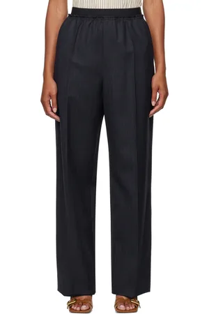 Bottega Veneta Navy Gathered Trousers