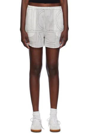 Totême White Monogram Shorts