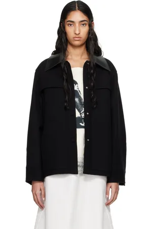 Jil Sander Black Pointed Collar Jacket