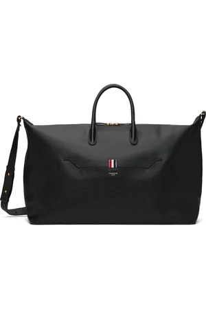 Thom Browne Black Pebble Grain Duffle Bag