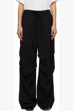 Maison Margiela Black Tailoring Wool Canvas Cargo Trousers