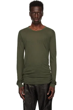 Rick Owens Green Porterville Basic Long Sleeve T-Shirt